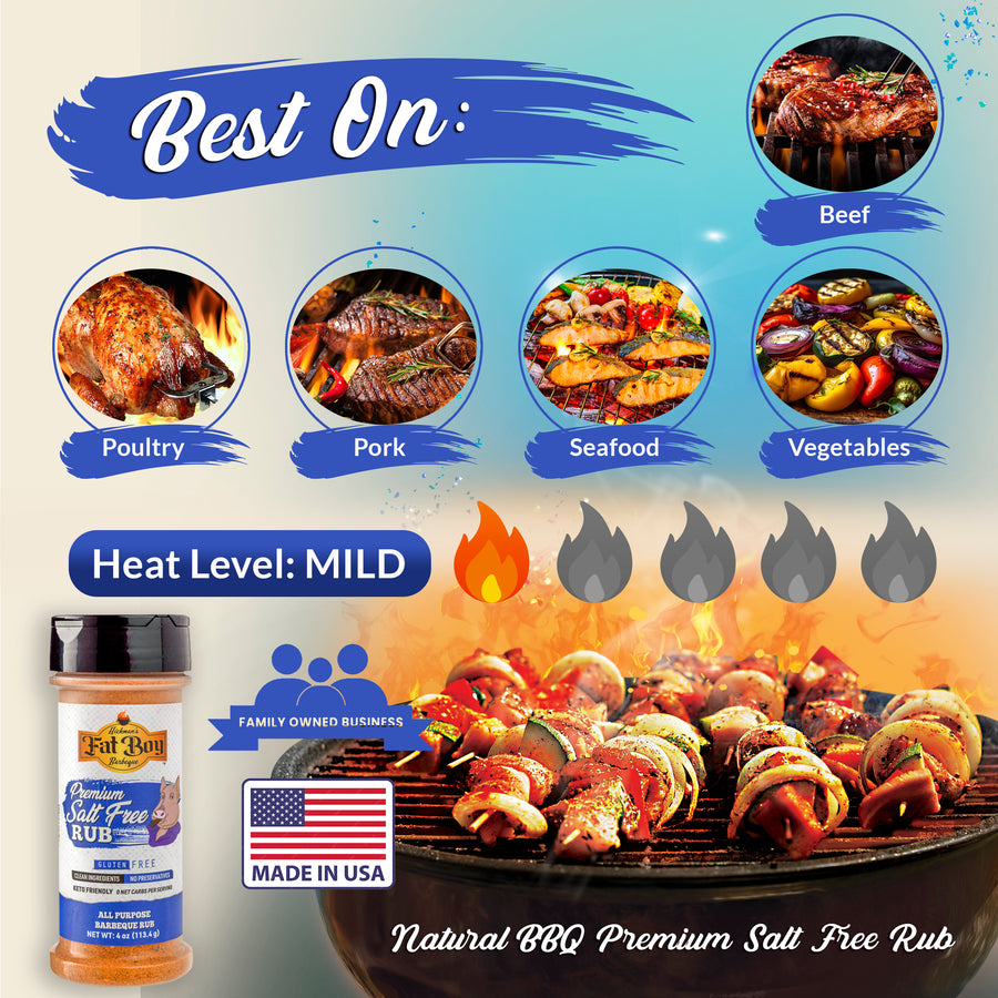 Salt Free Gluten Free Natural BBQ Rub 4 oz